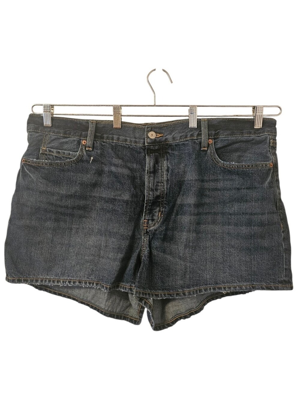 Blue Old Navy Women's High-Waist Button-Fly Non-Stretch Denim Shorts